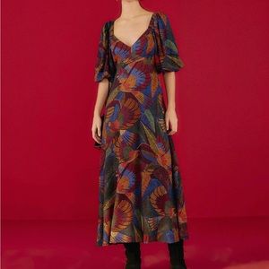 Farm Rio Dotted Macaws Maxi Dress